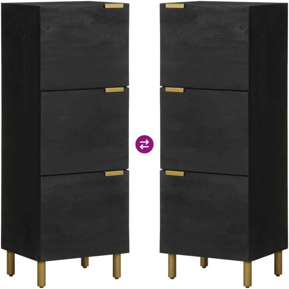Highboard Juodas 40x33x110 cm Engineered Wood