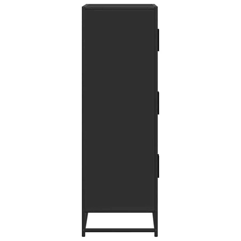 Highboard Juodas 68x35x106,5 cm Mediena ir metalas
