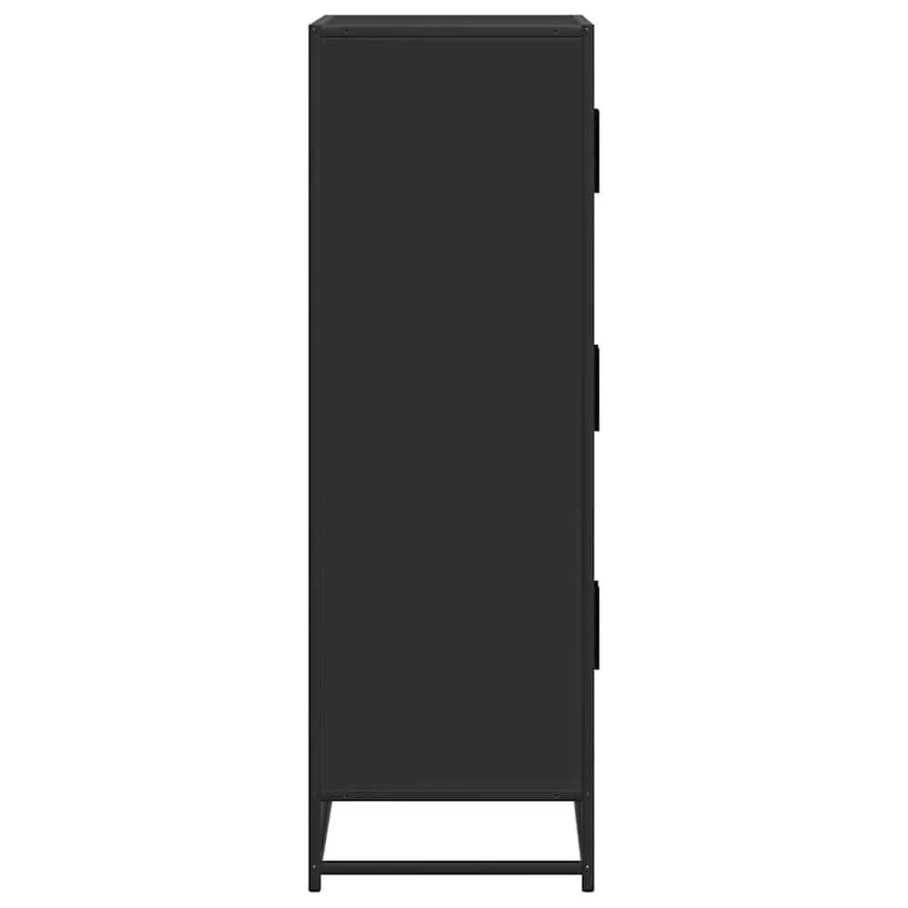 Highboard Juodas 68x35x106,5 cm Mediena ir metalas