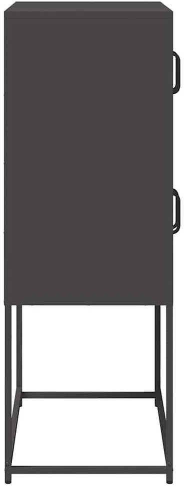 Highboard Juodas 68x39x107 cm Plienas