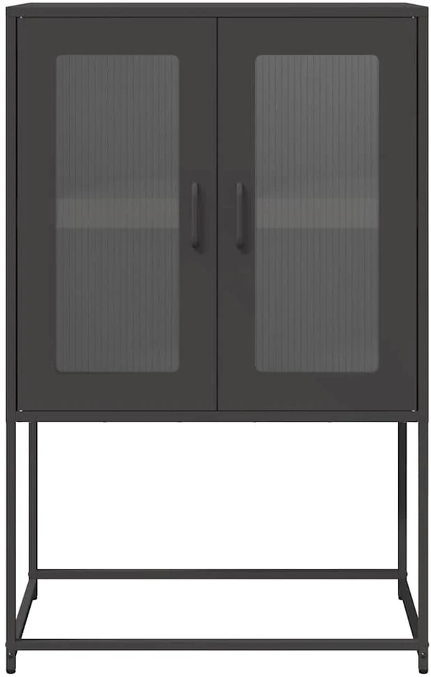 Highboard Juodas 68x39x107 cm Plienas