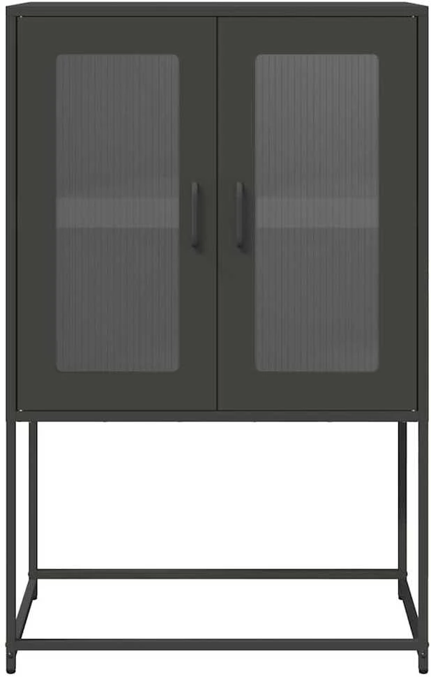 Highboard Juodas 68x39x107 cm Plienas