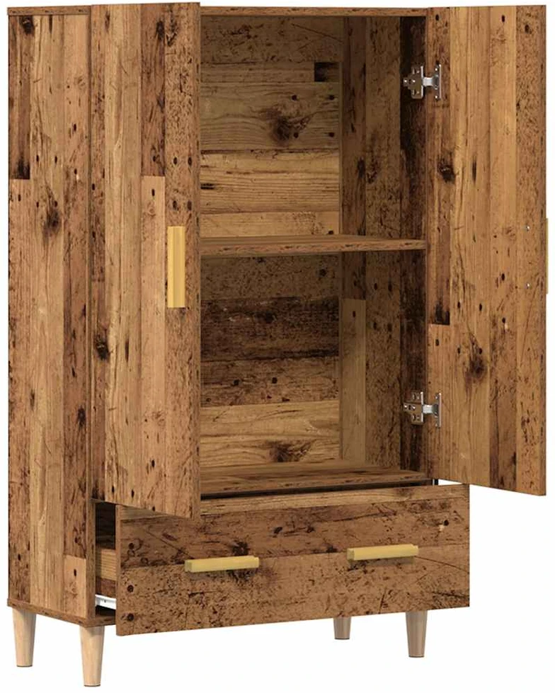 Highboard Old Wood 70x31x115 cm Engineered Wood
