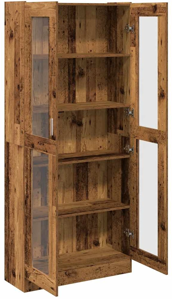 Highboard Old Wood 82,5x30,5x185 cm Engineered Wood