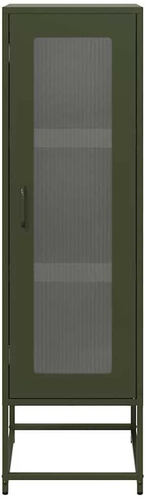 Highboard Olive Žalias 36x39x123 cm Šaltai valcuotas plienas