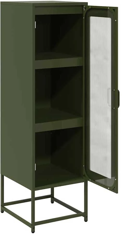 Highboard Olive Žalias 36x39x123 cm Šaltai valcuotas plienas