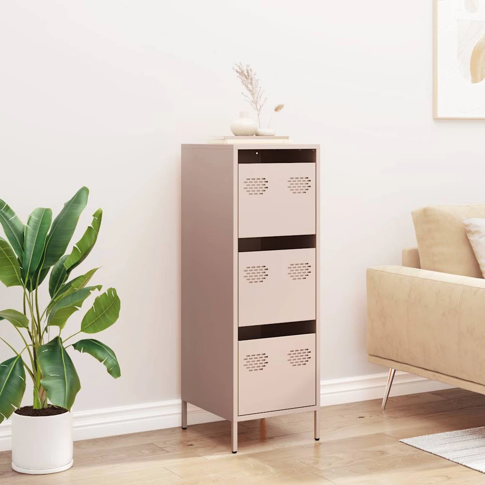 Highboard Rožinė 39x35x103,5 cm Plienas
