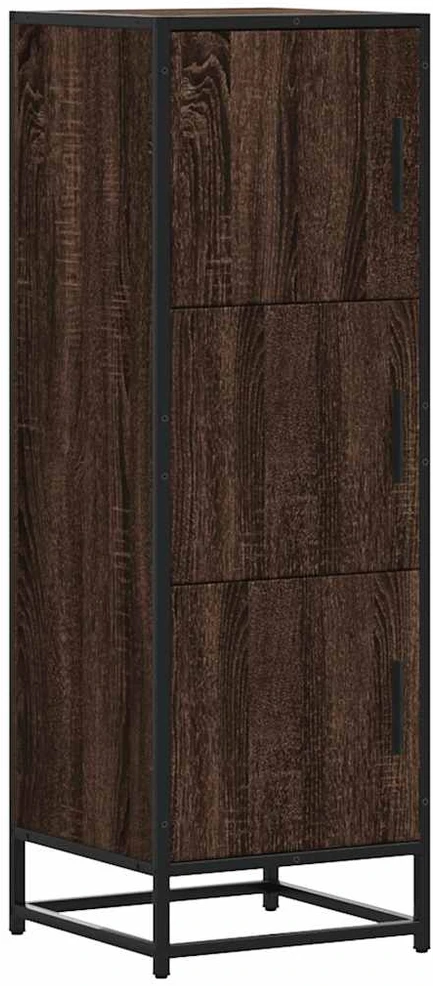 Highboard Rudas ąžuolas 35,5x35x106,5 cm Mediena ir metalas