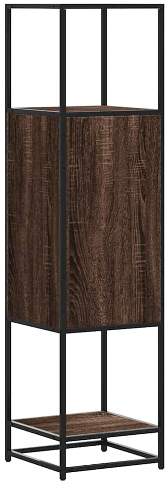 Highboard Rudas ąžuolas 35,5x35x139 cm Mediena ir metalas