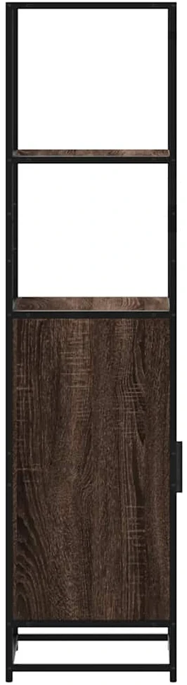 Highboard Rudas ąžuolas 35,5x35x139 cm Mediena ir metalas