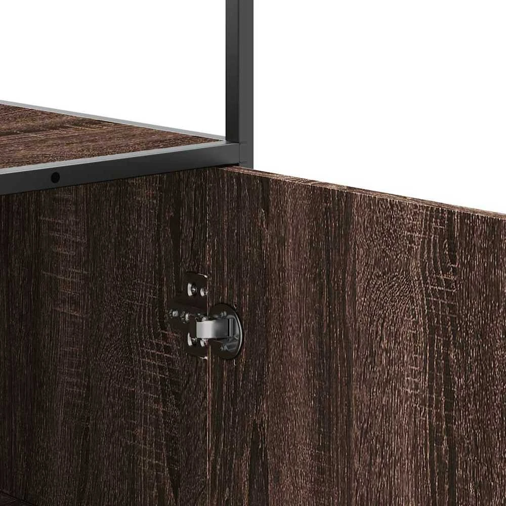 Highboard Rudas ąžuolas 68x35x139 cm Mediena ir metalas
