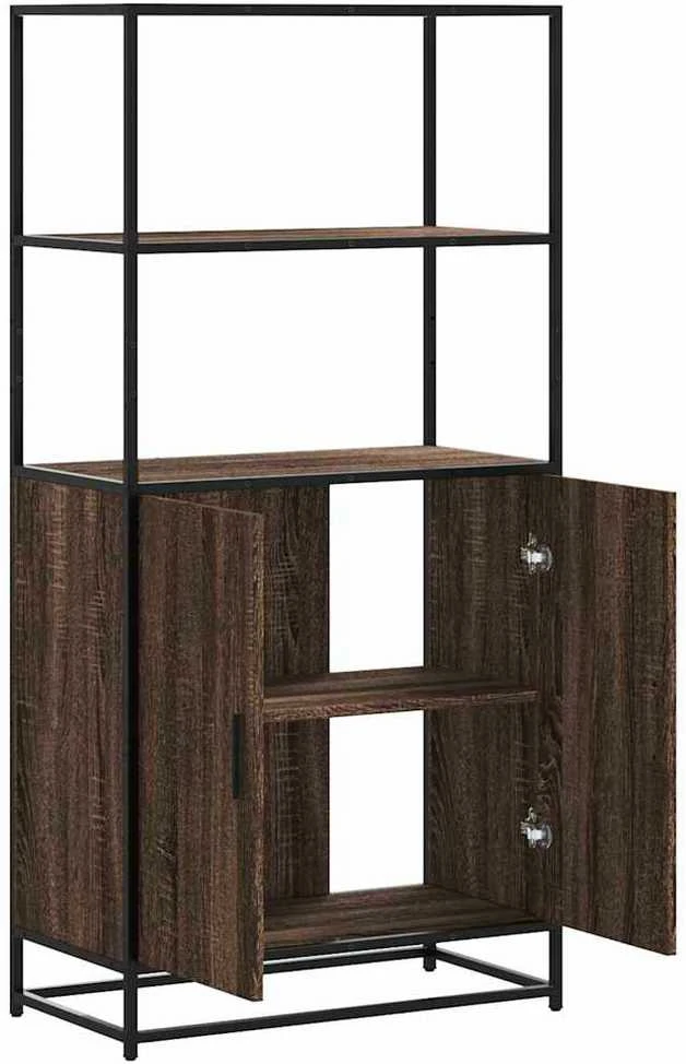 Highboard Rudas ąžuolas 68x35x139 cm Mediena ir metalas