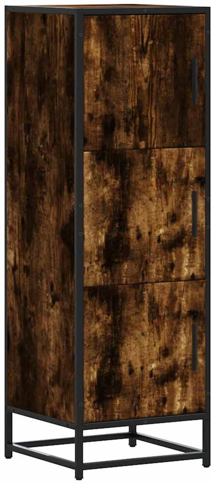 Highboard rūkytas ąžuolas 35,5x35x106,5 cm Mediena ir metalas