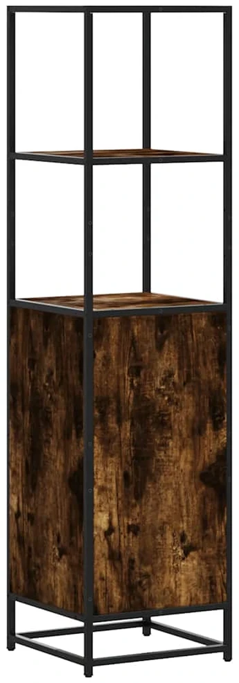 Highboard Rūkytas ąžuolas 35,5x35x139 cm Mediena ir metalas