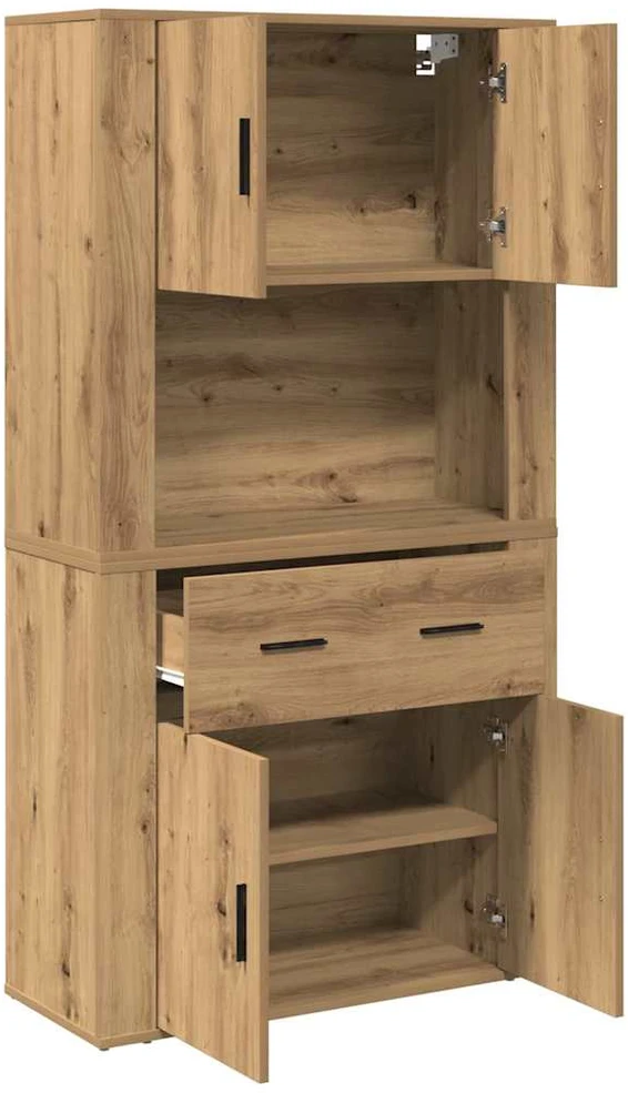 Highboardas artisano ąžuolo 80 x 33 x 150 cm Apdirbta mediena