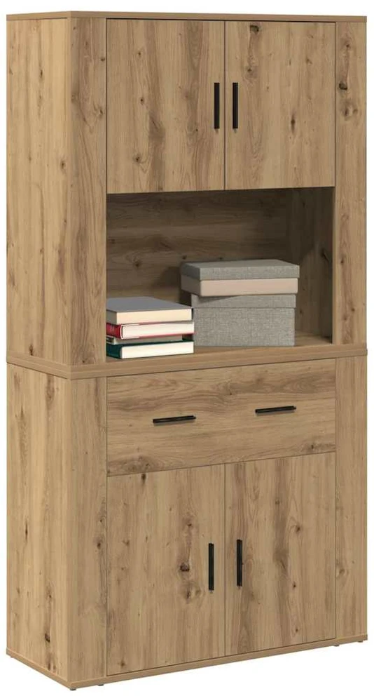 Highboardas artisano ąžuolo 80 x 33 x 150 cm Apdirbta mediena