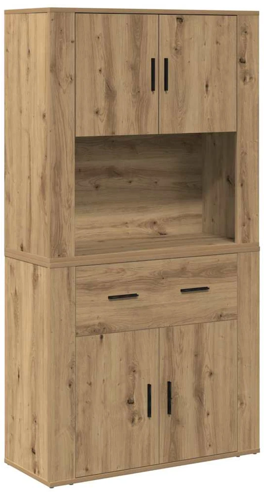 Highboardas artisano ąžuolo 80 x 33 x 150 cm Apdirbta mediena