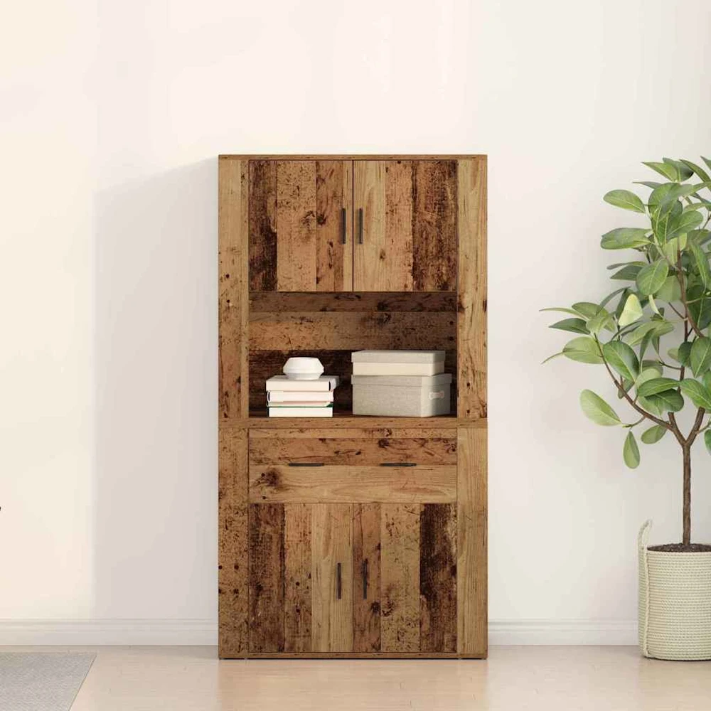 Highboardas Sena mediena 80 x 33 x 150 cm Apdirbta mediena