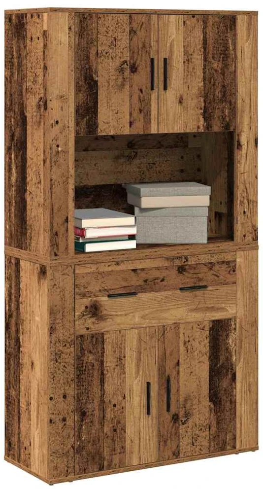Highboardas Sena mediena 80 x 33 x 150 cm Apdirbta mediena