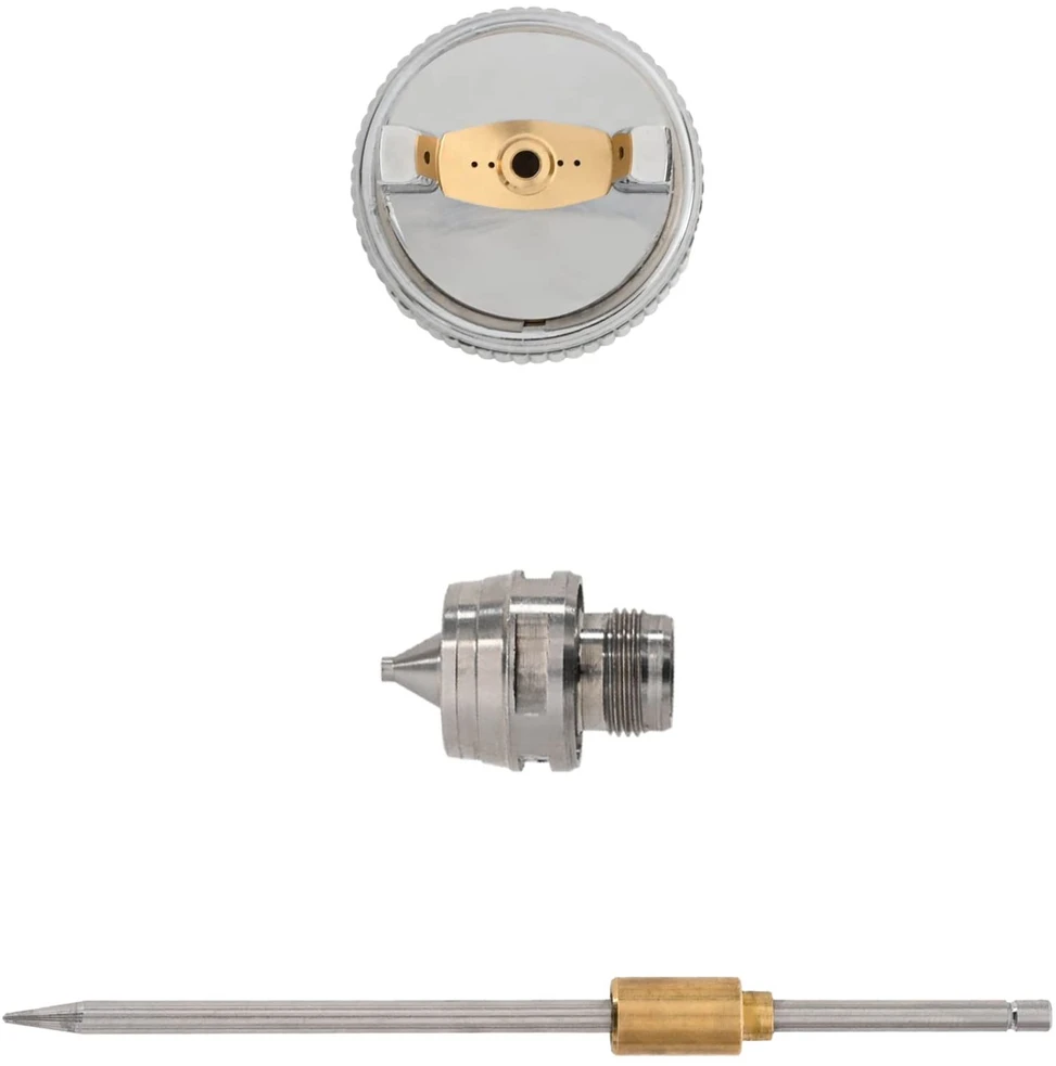HVLP purkštuvas su antgaliu 1,7 mm antgalis Sidabrinė