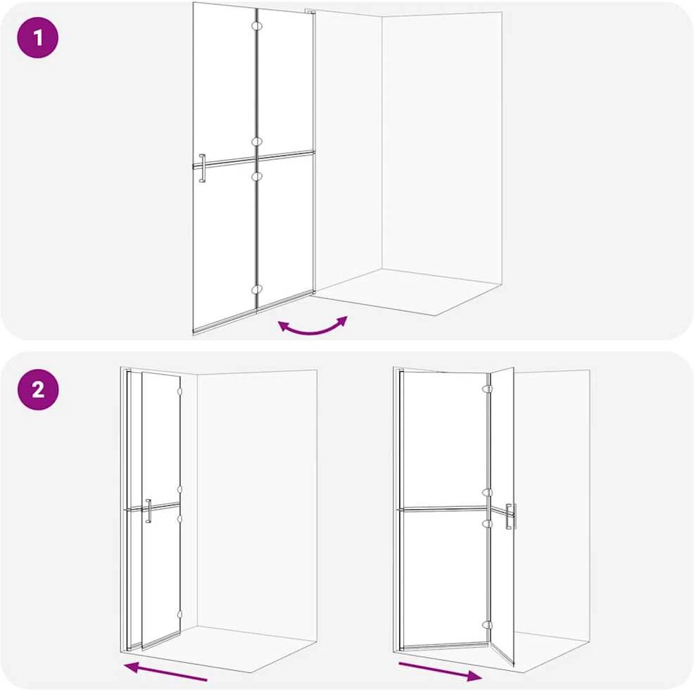 Keliaujanti dušo siena Auksinė 120 x 6,5 x 190 cm