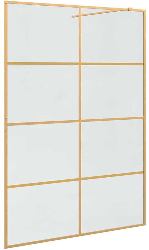 Įėjimo dušo siena Auksinė 140 x 195 cm grūdintas stiklas