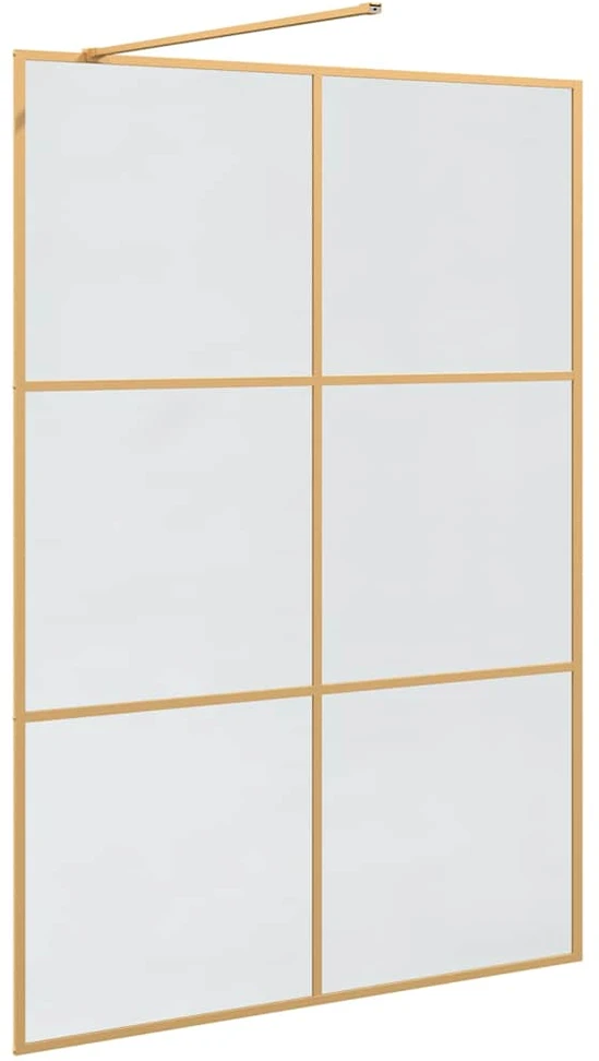 Įėjimo dušo siena Auksinė 140 x 195 cm grūdintas stiklas
