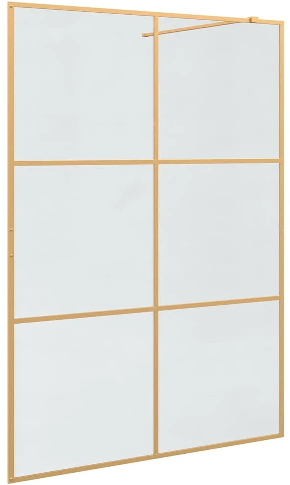 Įėjimo dušo siena Auksinė 140 x 195 cm grūdintas stiklas