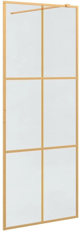 Įėjimo dušo siena Auksinė 80 x 195 cm grūdintas stiklas