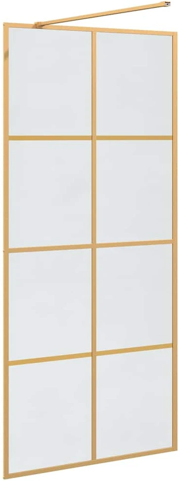 Įėjimo dušo siena Auksinė 90 x 195 cm grūdintas stiklas