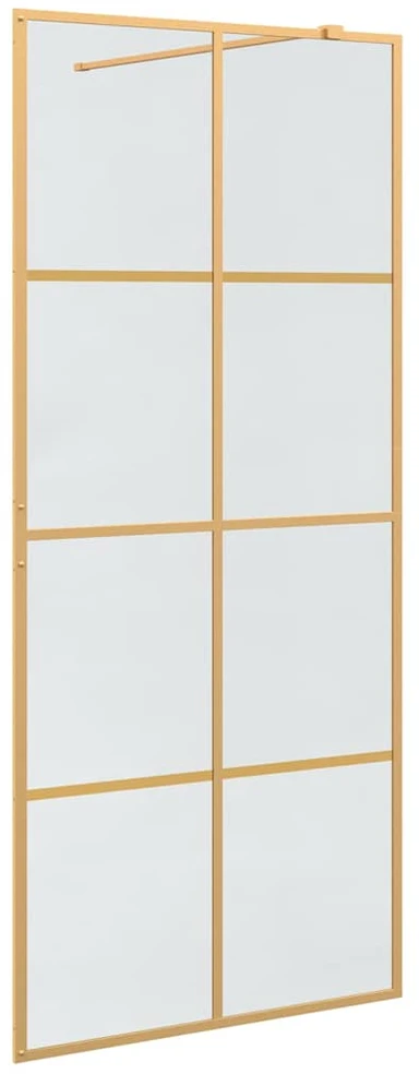 Įėjimo dušo siena Auksinė 90 x 195 cm grūdintas stiklas