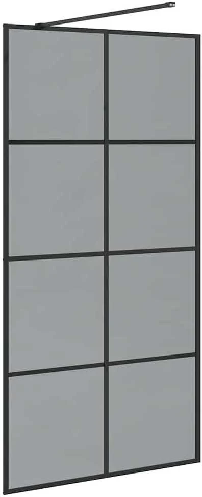 Įėjimo dušo siena Juoda 100 x 195 cm grūdintas stiklas