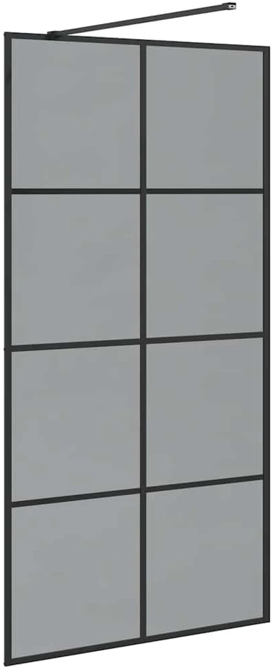 Įėjimo dušo siena Juoda 100 x 195 cm grūdintas stiklas