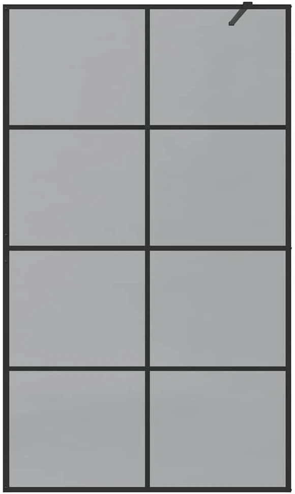 Įėjimo dušo siena Juoda 115 x 195 cm grūdintas stiklas