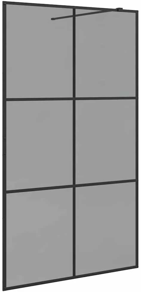 Įėjimo dušo siena Juoda 115 x 195 cm grūdintas stiklas
