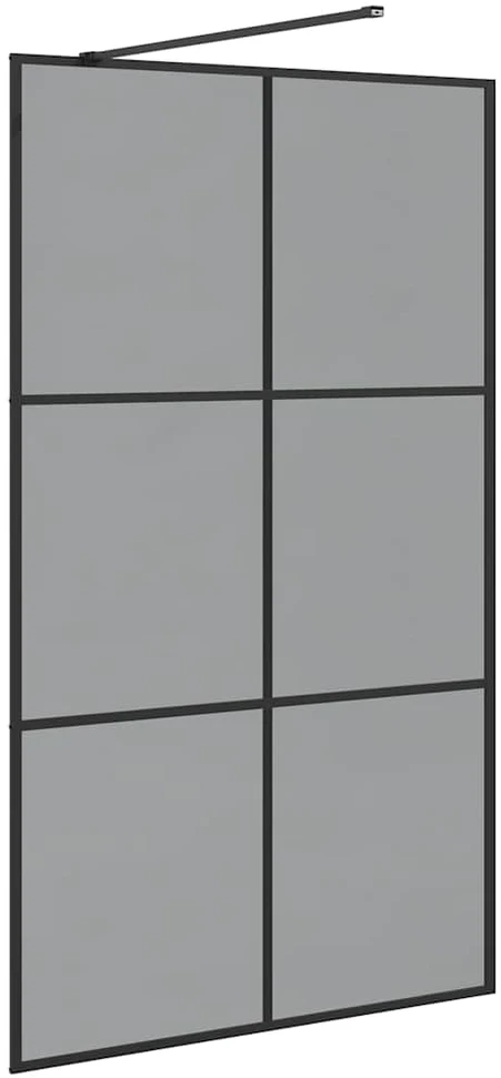 Įėjimo dušo siena Juoda 115 x 195 cm grūdintas stiklas