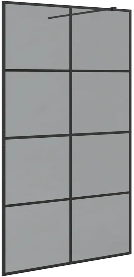 Įėjimo dušo siena Juoda 115 x 195 cm grūdintas stiklas