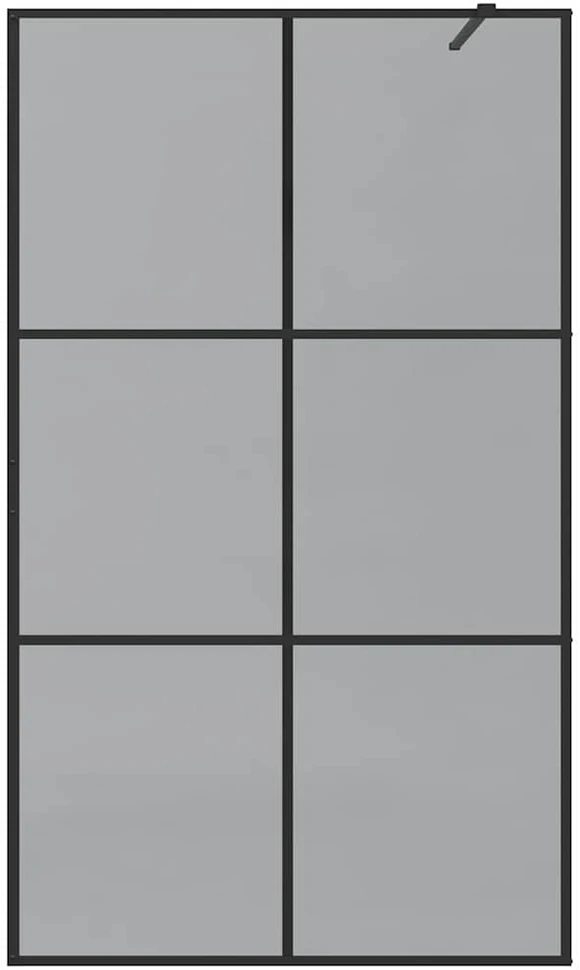Įėjimo dušo siena Juoda 115 x 195 cm grūdintas stiklas