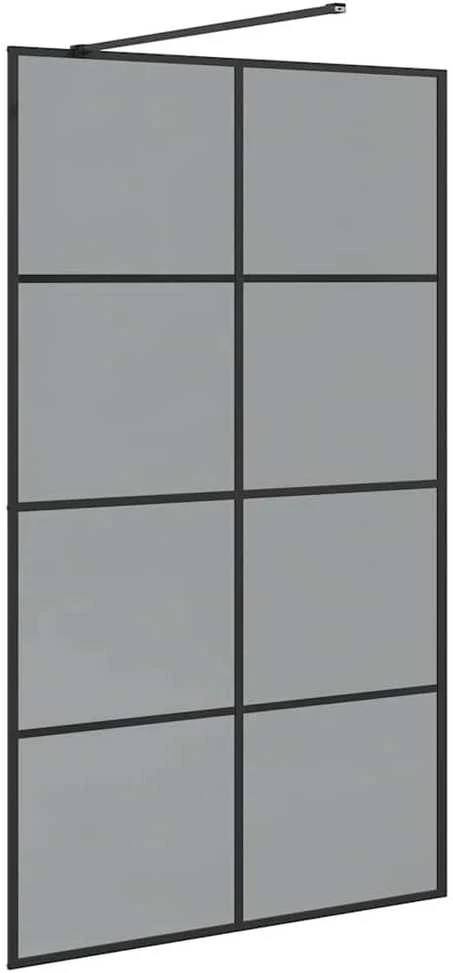 Įėjimo dušo siena Juoda 115 x 195 cm grūdintas stiklas