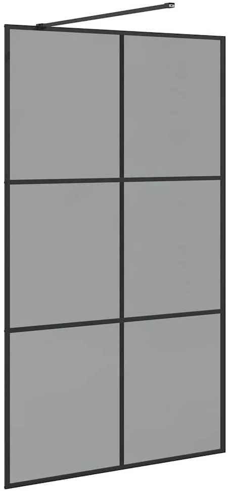 Įėjimo dušo siena Juoda 115 x 195 cm grūdintas stiklas