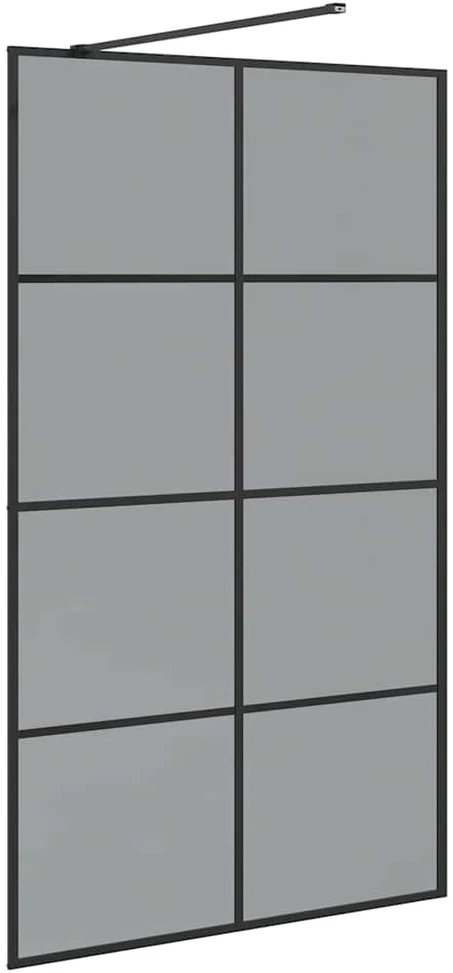 Įėjimo dušo siena Juoda 115 x 195 cm grūdintas stiklas