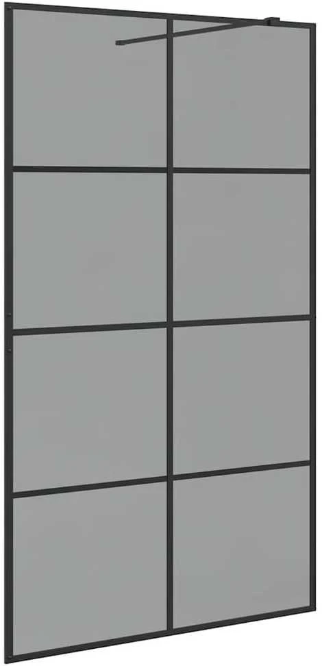 Įėjimo dušo siena Juoda 115 x 195 cm grūdintas stiklas