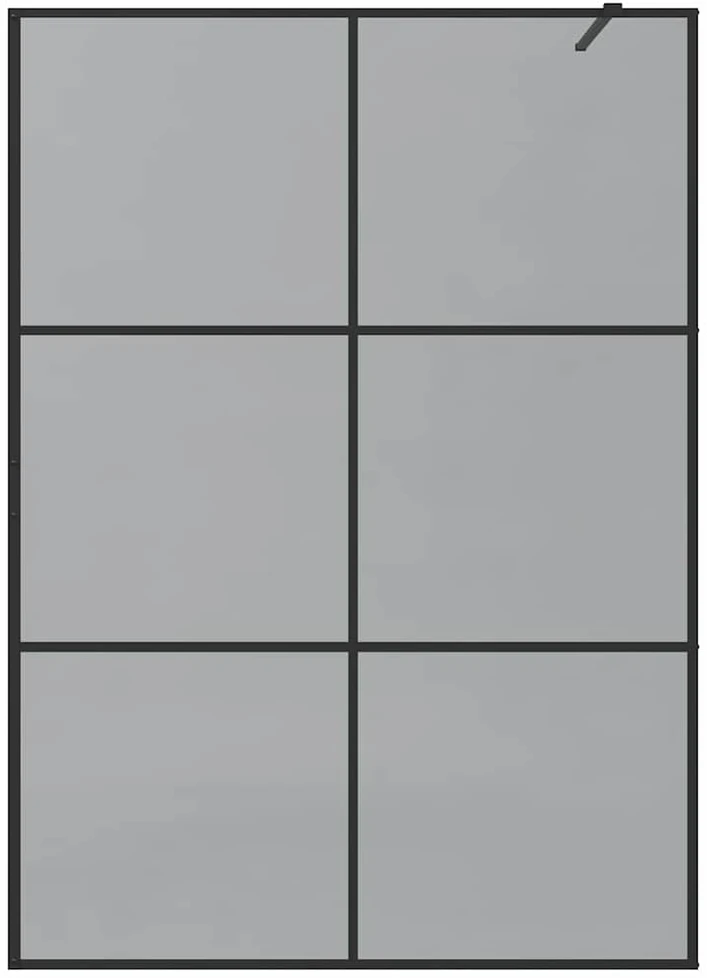 Įėjimo dušo siena Juoda 140 x 195 cm grūdintas stiklas