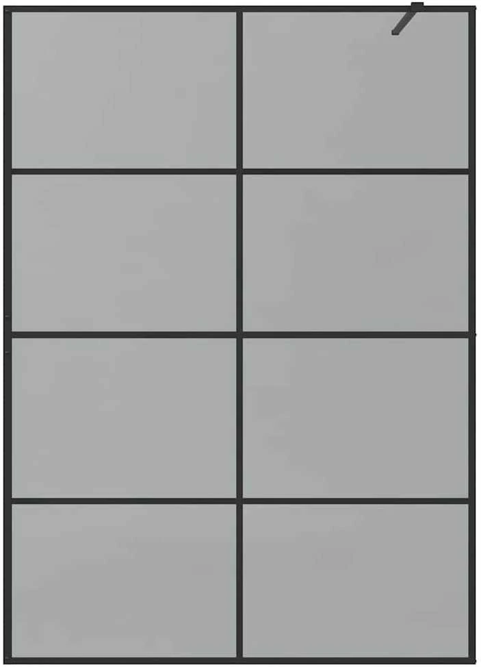 Įėjimo dušo siena Juoda 140 x 195 cm grūdintas stiklas