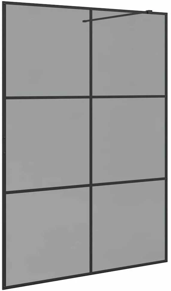 Įėjimo dušo siena Juoda 140 x 195 cm grūdintas stiklas