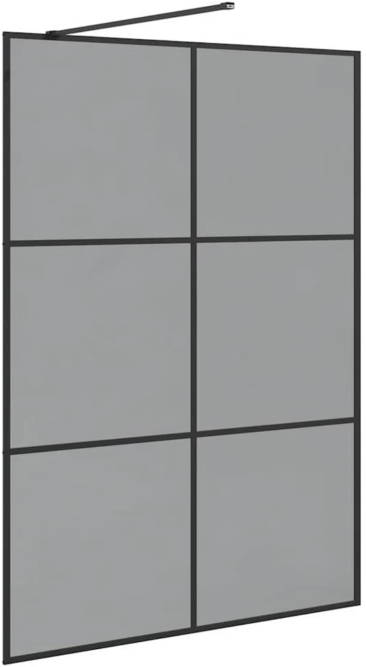 Įėjimo dušo siena Juoda 140 x 195 cm grūdintas stiklas