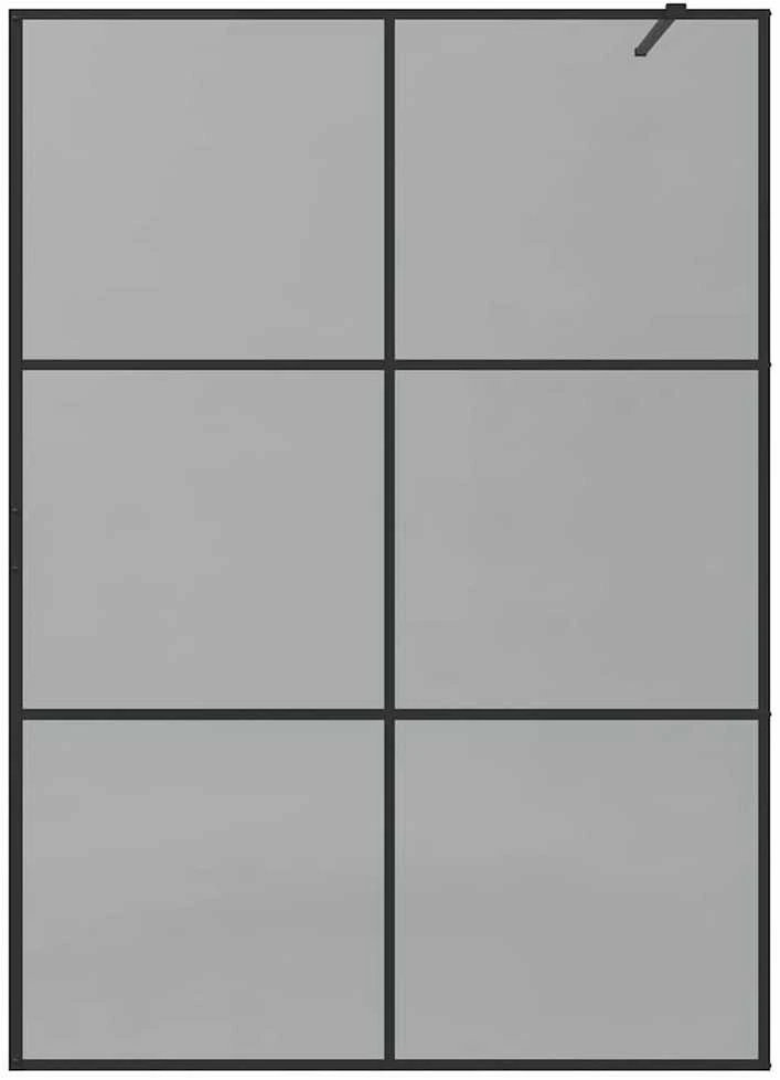 Įėjimo dušo siena Juoda 140 x 195 cm grūdintas stiklas