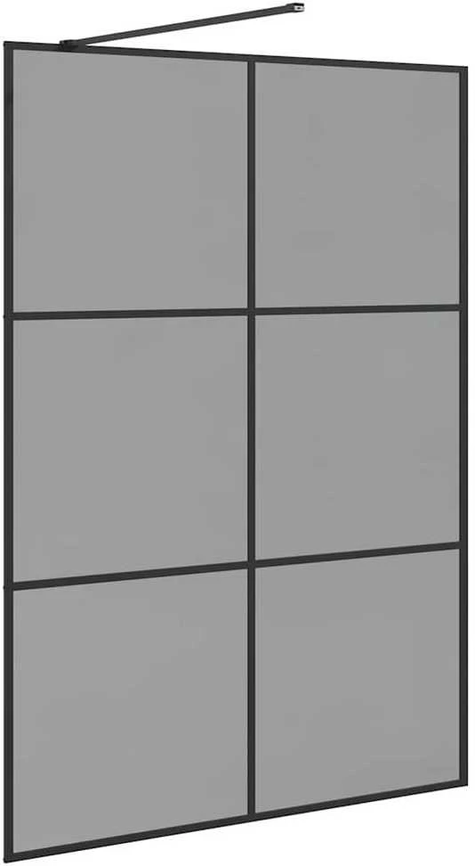 Įėjimo dušo siena Juoda 140 x 195 cm grūdintas stiklas