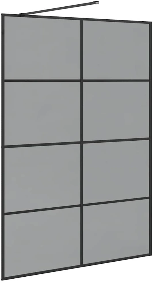 Įėjimo dušo siena Juoda 140 x 195 cm grūdintas stiklas