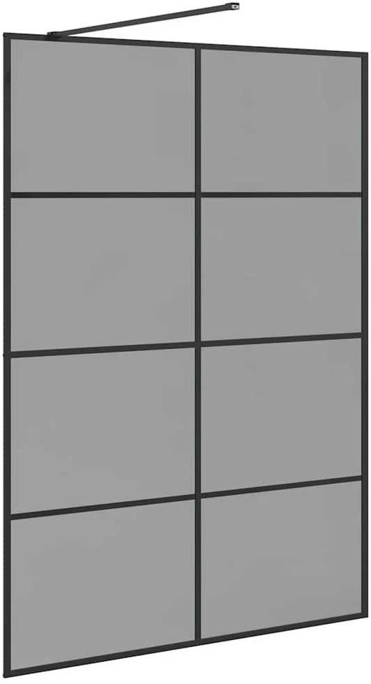 Įėjimo dušo siena Juoda 140 x 195 cm grūdintas stiklas